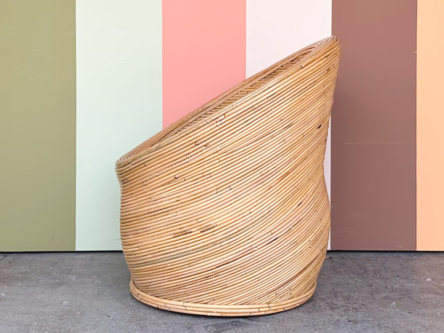 Pencil Reed Rattan Pod Chair