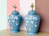 Pair of Robin Egg Blue Icing Lamps