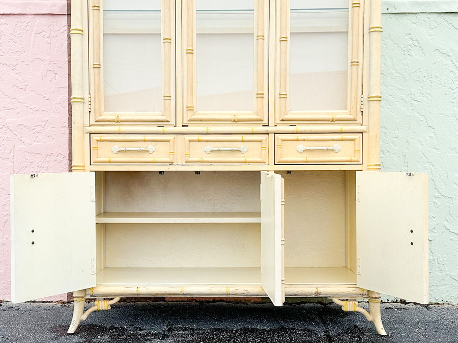Stanley Faux Bamboo Cabinet