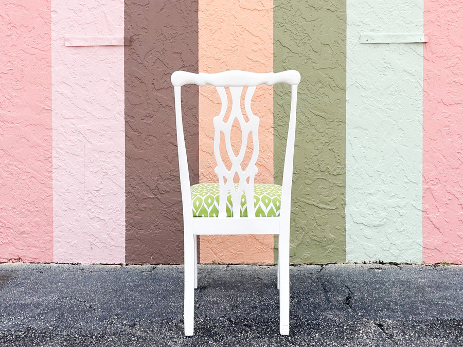 Set of Six Fretwork Dining Chairs