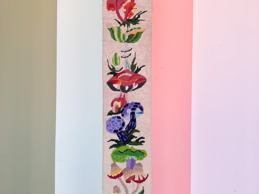 Trippy Mushroom Needlepoint Wall Hanging