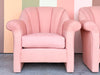 Pair of Pink Chic Thomasville Scallop Back Chairs