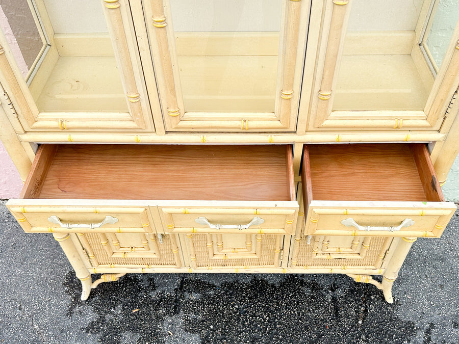 Stanley Faux Bamboo Cabinet