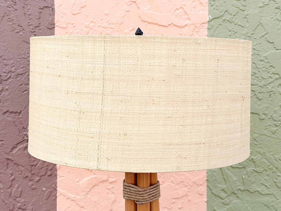 Old Florida Rattan Table Lamp