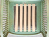 Seafoam Green Ficks Reed Rattan Lounge Chair and Ottoman