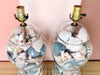 Pair of Ocean Blue Seashell Lamps