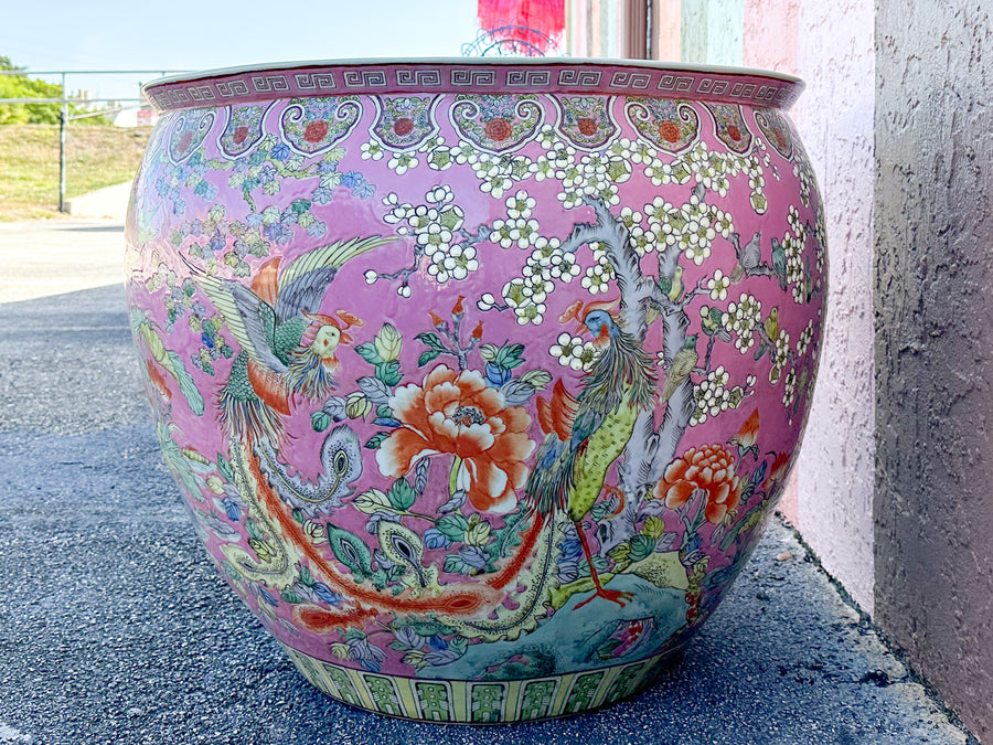 Huge Palm Beach Chic Cachepot
