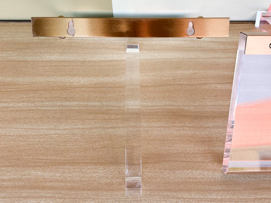 Pair of Lucite Wall Shelves