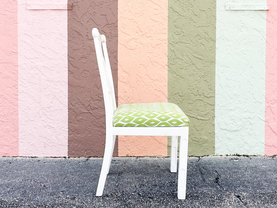 Set of Six Fretwork Dining Chairs