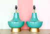 Pair of Mod Turquoise Lamps
