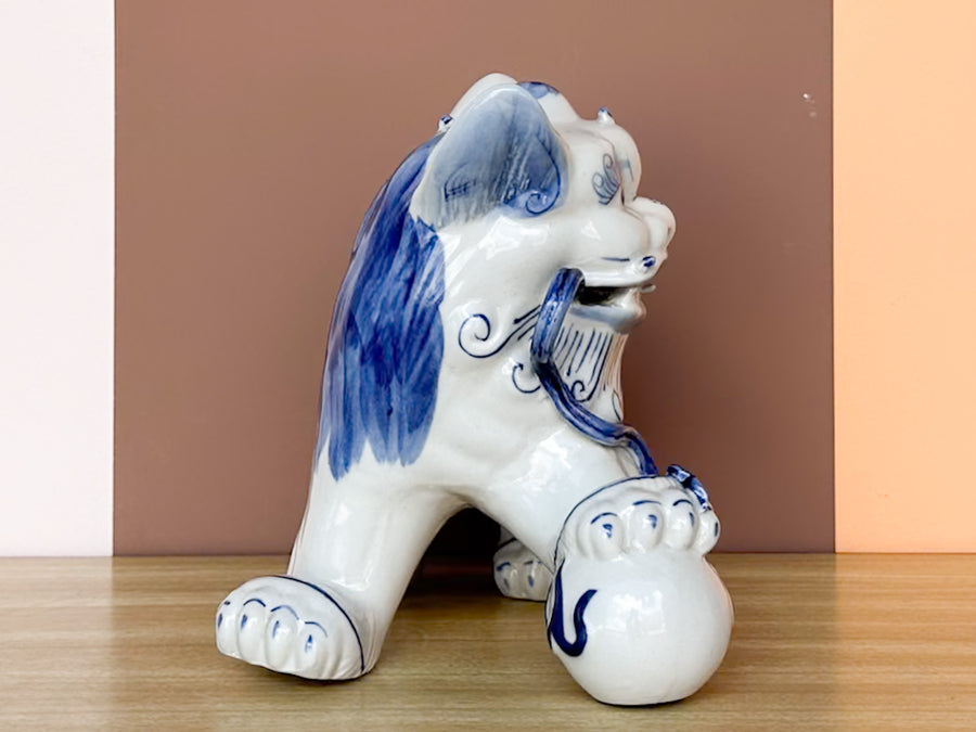 Blue and White Foo Dog