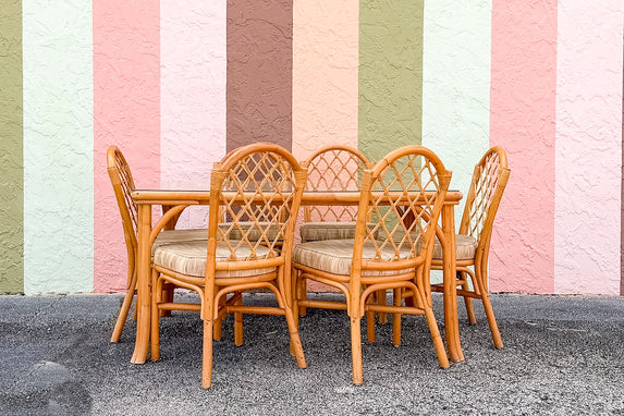 Old Florida Rattan Dining Set