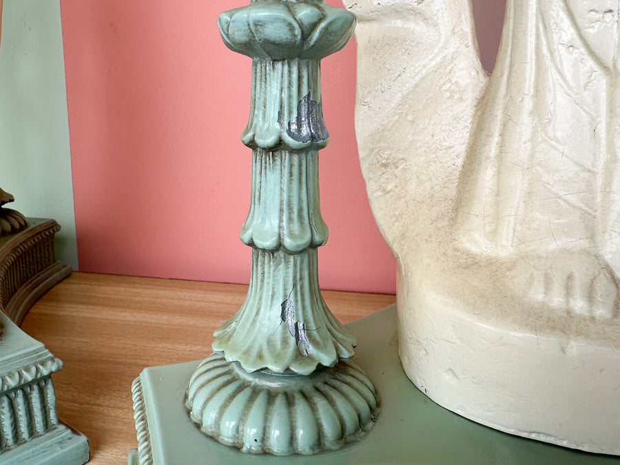 Pair of Huge Quin Yin Chinoiserie Lamps