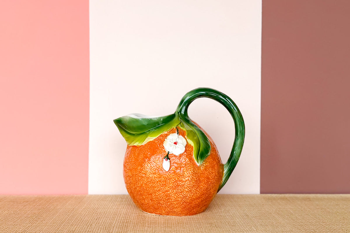 Italian Orange Pitcher
