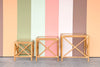 Trio of Chippendale Rattan Nesting Tables