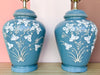 Pair of Robin Egg Blue Icing Lamps