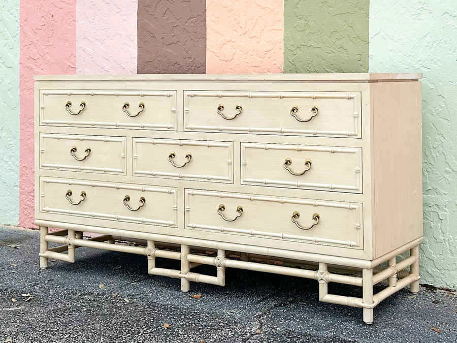 Ficks Reed Faux Bamboo and Rattan Dresser