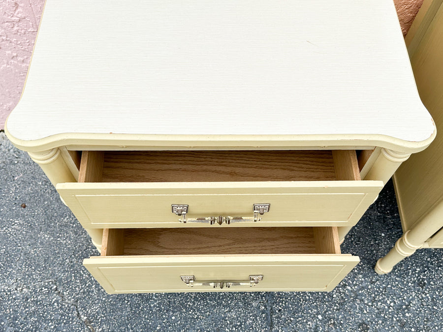 Pair of Faux Bamboo Nightstands