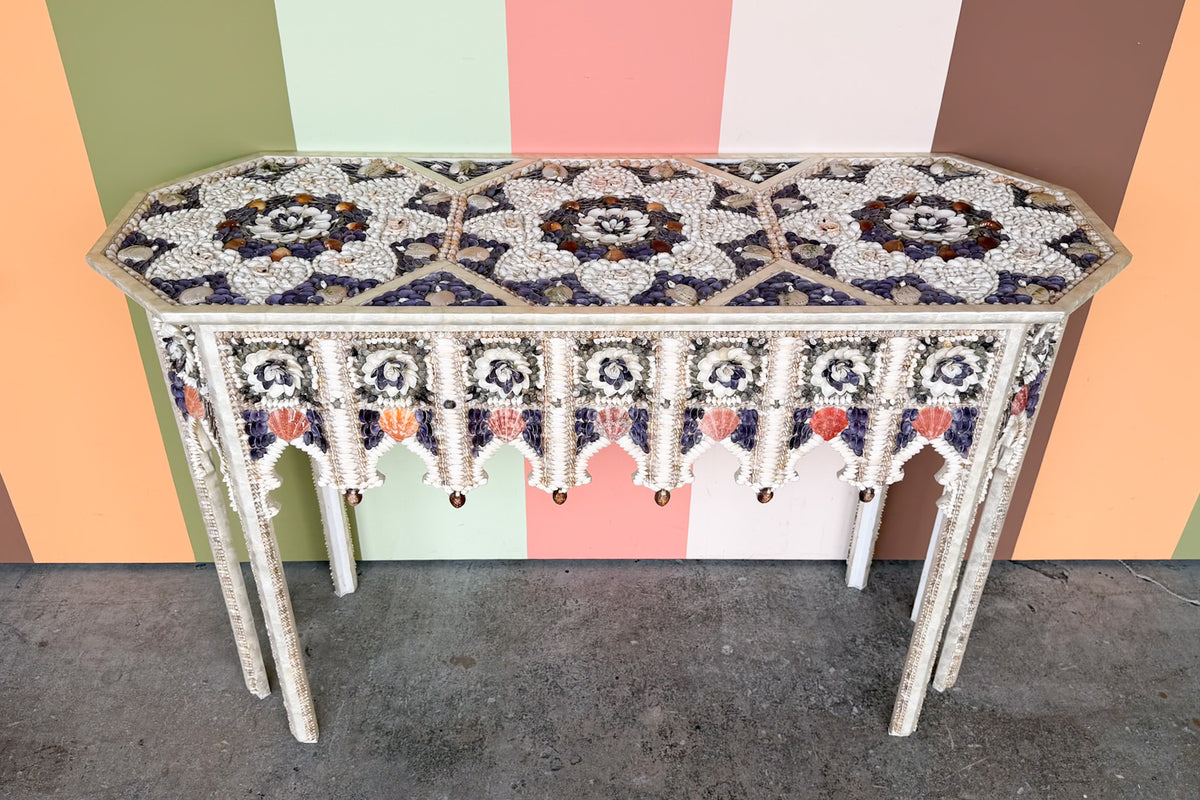 Custom Shell Chic Console
