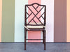 Chippendale Faux Bamboo and Cane Side Chair