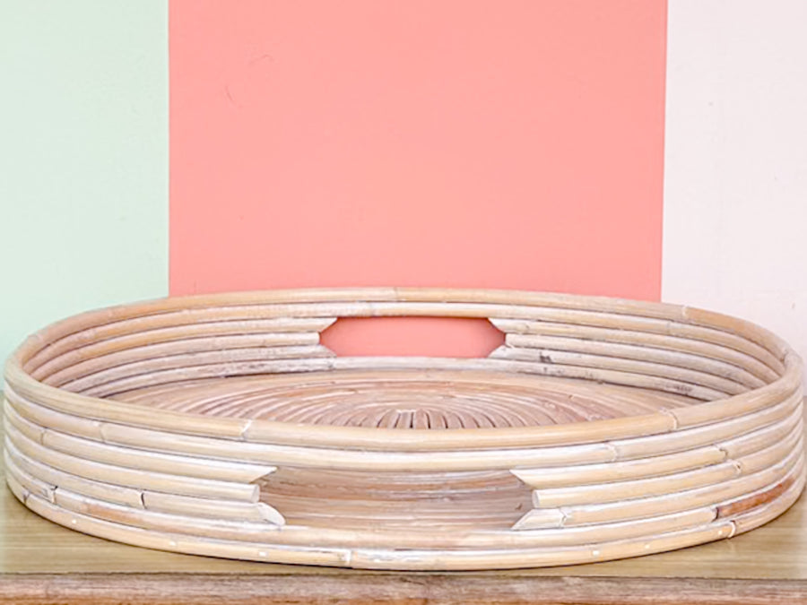Pair of Pencil Reed Natural Trays