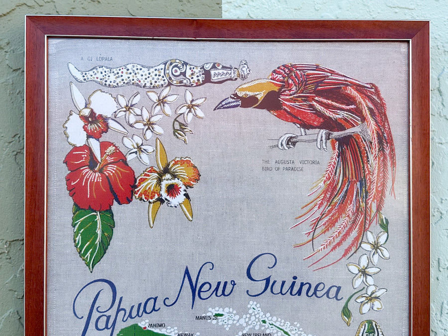 Papua New Guinea Framed Linen Art