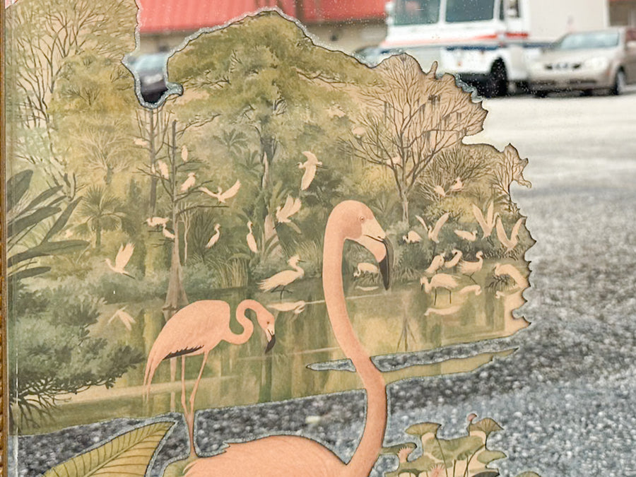1950's Flamingo Turner Mirror