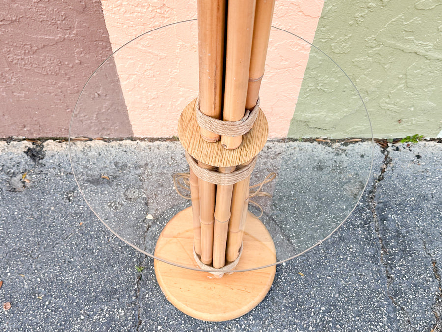 Old Florida Rattan Table Lamp