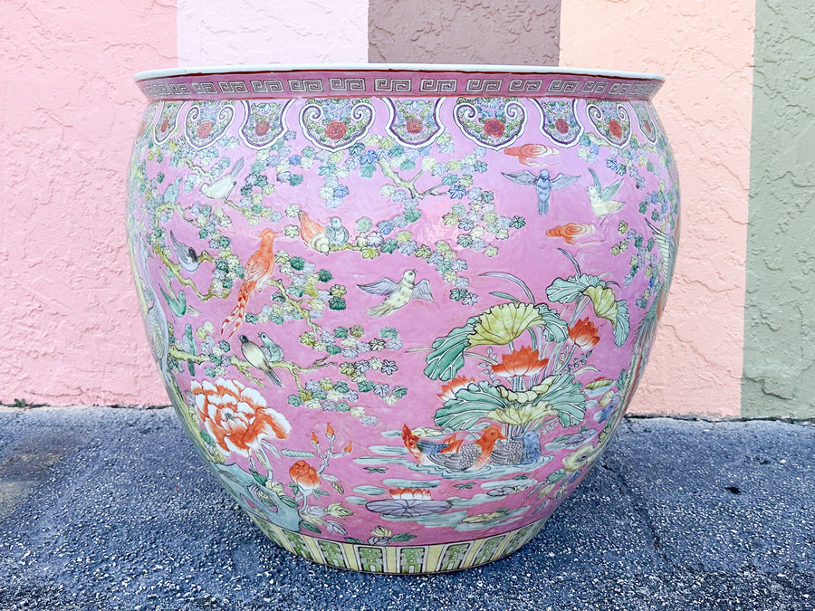 Huge Palm Beach Chic Cachepot