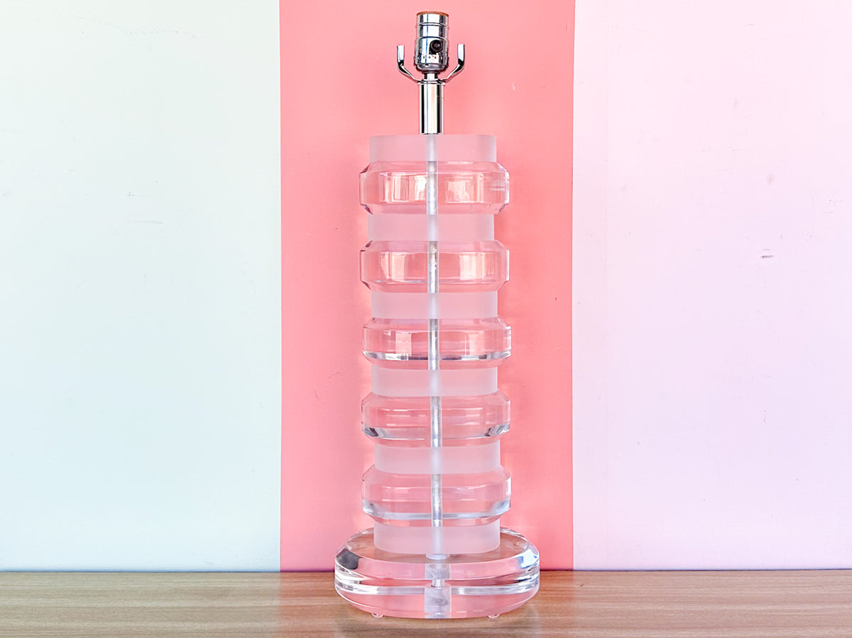 Glam Lucite Stacked Lamp