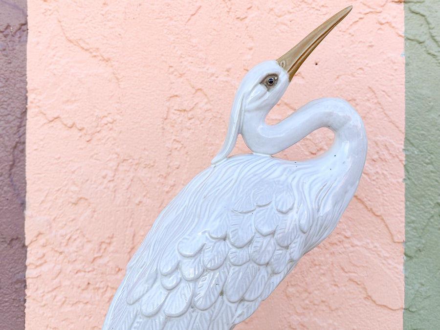 Pair of Ceramic Egrets