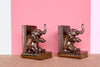 Pair of Petite Brass Elephant Bookends