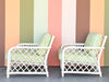 Pair of Ficks Reed Rattan Lounge Chairs