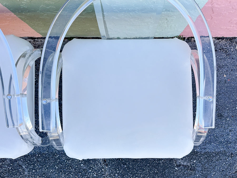 Set of Four MCM Lucite Chairs