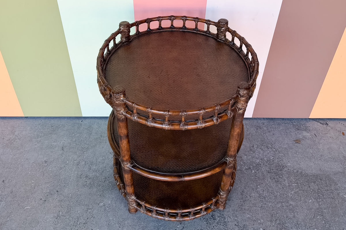 West Indies Style Rattan Side Table