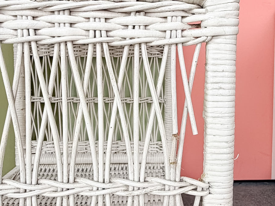 Pair of Wicker Chic Side Tables