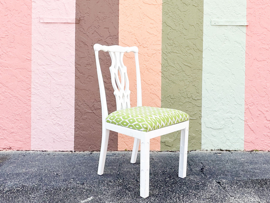 Set of Six Fretwork Dining Chairs