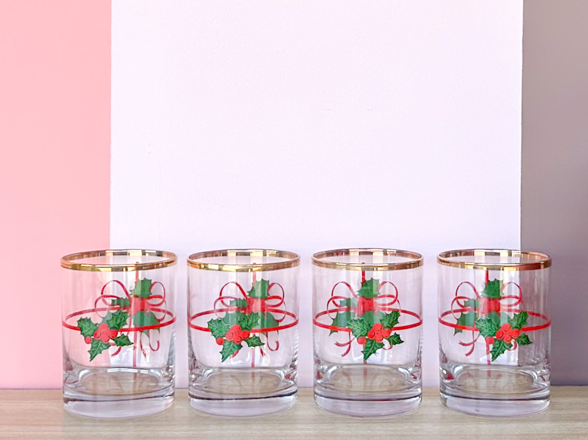 Holiday Ice Bucket and Glassware Set