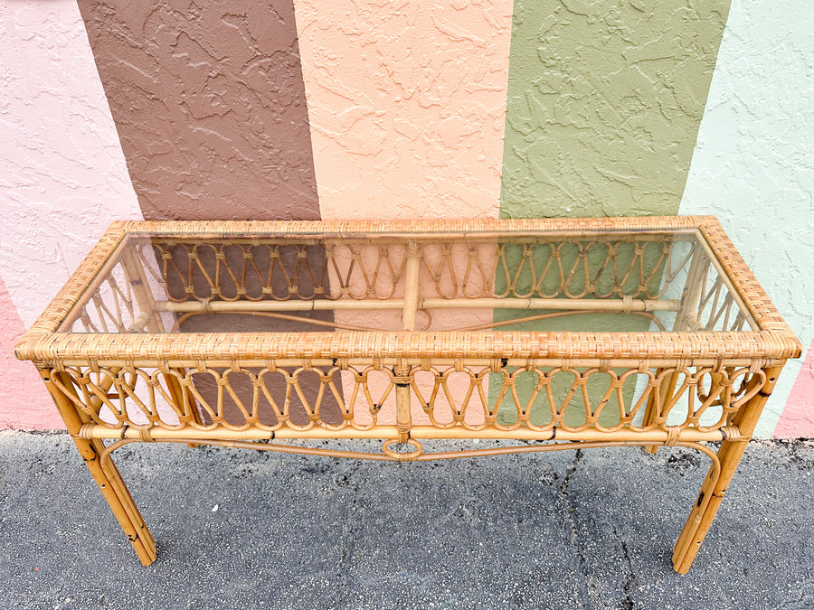 Coastal Rattan Console