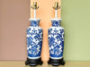 Pair of Blue and White Porcelain Lamps