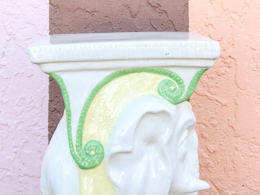 Ceramic Elephant Garden Seat