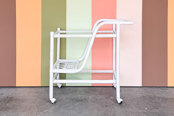 Coastal Rattan Bar Cart