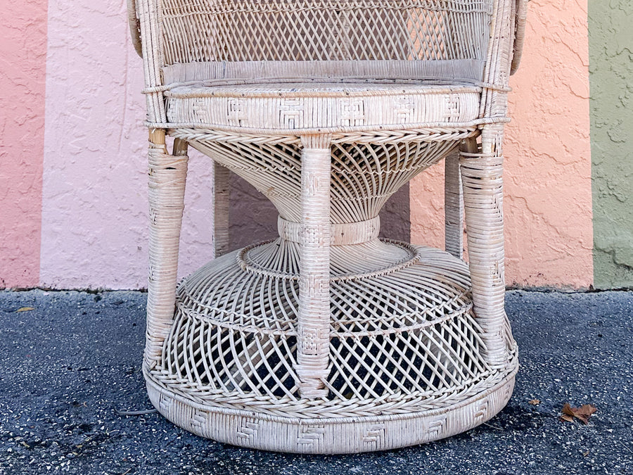 Coastal Chic Rattan Peacock Chair