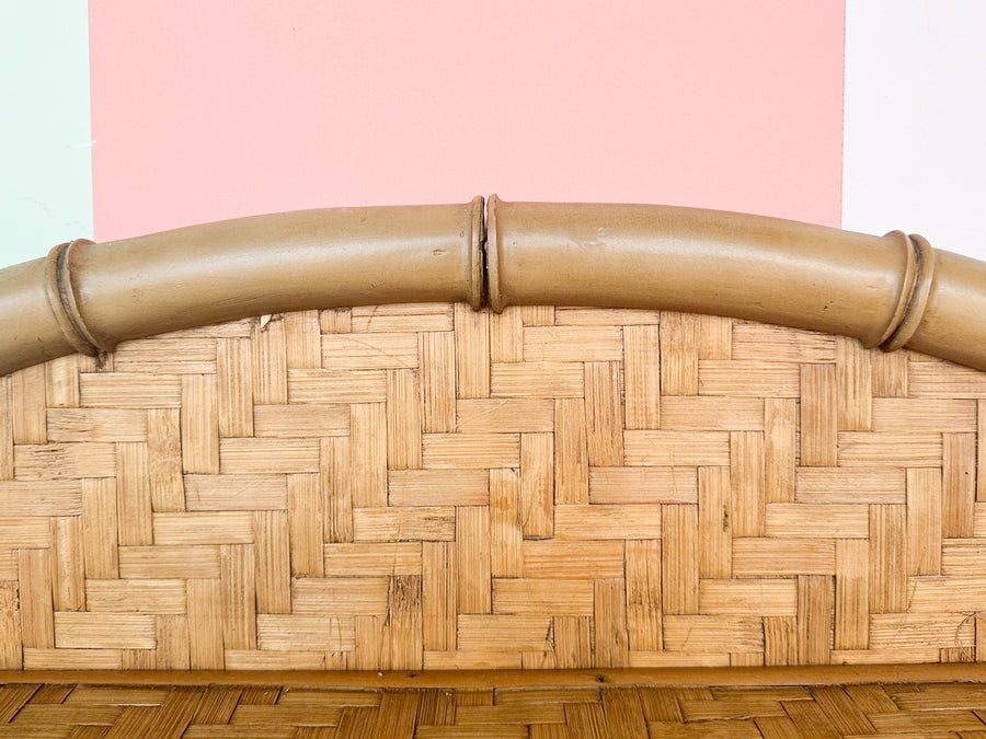 Old Florida Dixie Rattan Bar on Casters