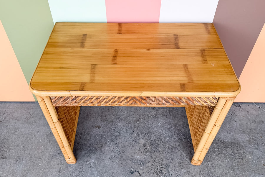 Cute Woven Rattan Desk
