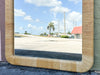 Large Rattan Wrapped Mirror