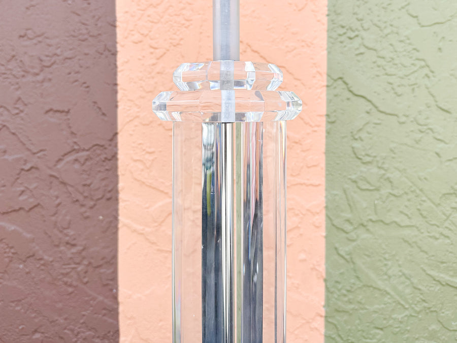 Karl Springer Style Lucite Table Lamp