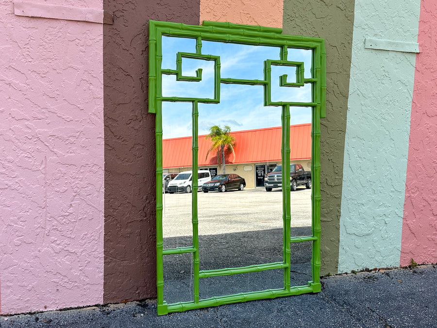 Gorg Green Greek Key Mirror