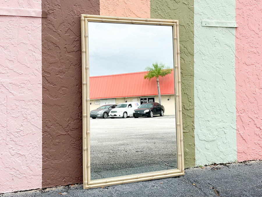 Simple and Chic Faux Bamboo Mirror