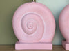 Pair of Pink Nautilus Lamps